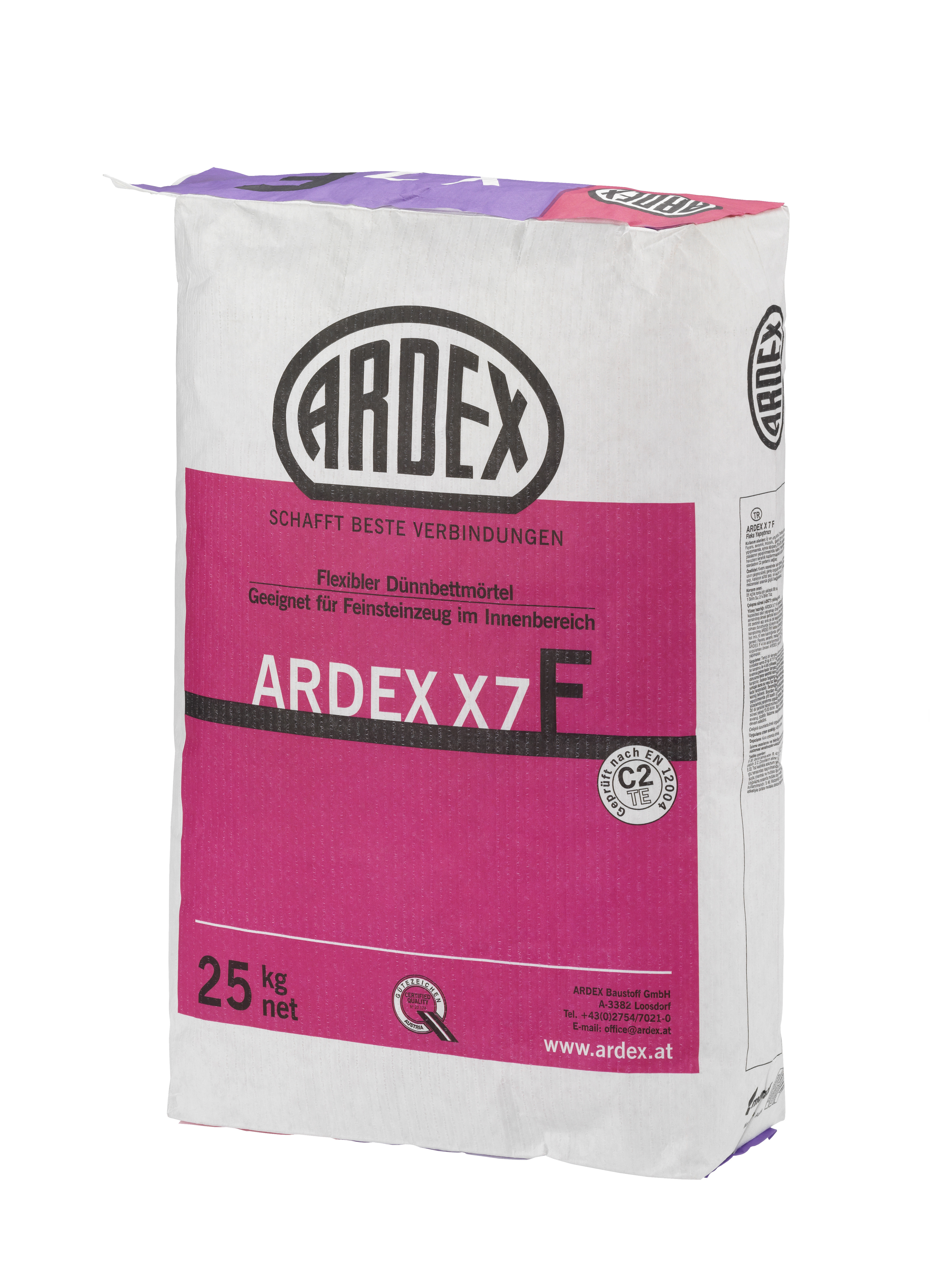 ARDEX  X 7 F ЕЛАСТИЧНО ТЪНКОСЛОЙНО ЛЕПИЛО  25 кг.