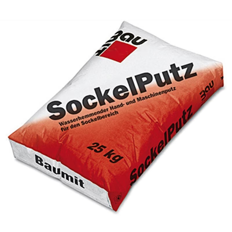 Водоотблъскваща циментова мазилка за цокъл BAUMIT SockelPutz 25кг