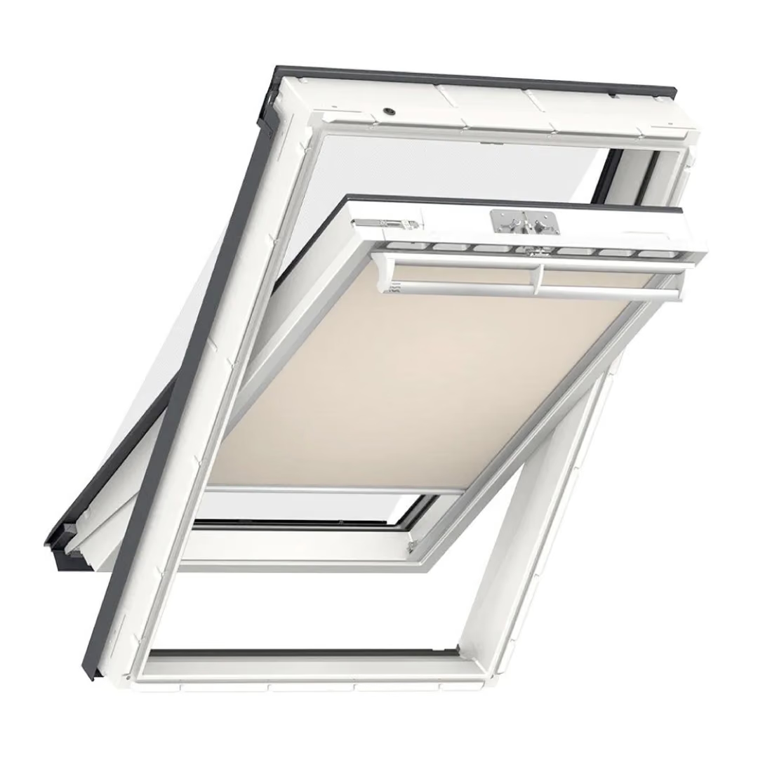 Комплект VELUX: Външен сенник и затъмнителна щора DOP MK08 78x140см, бежов 1085S