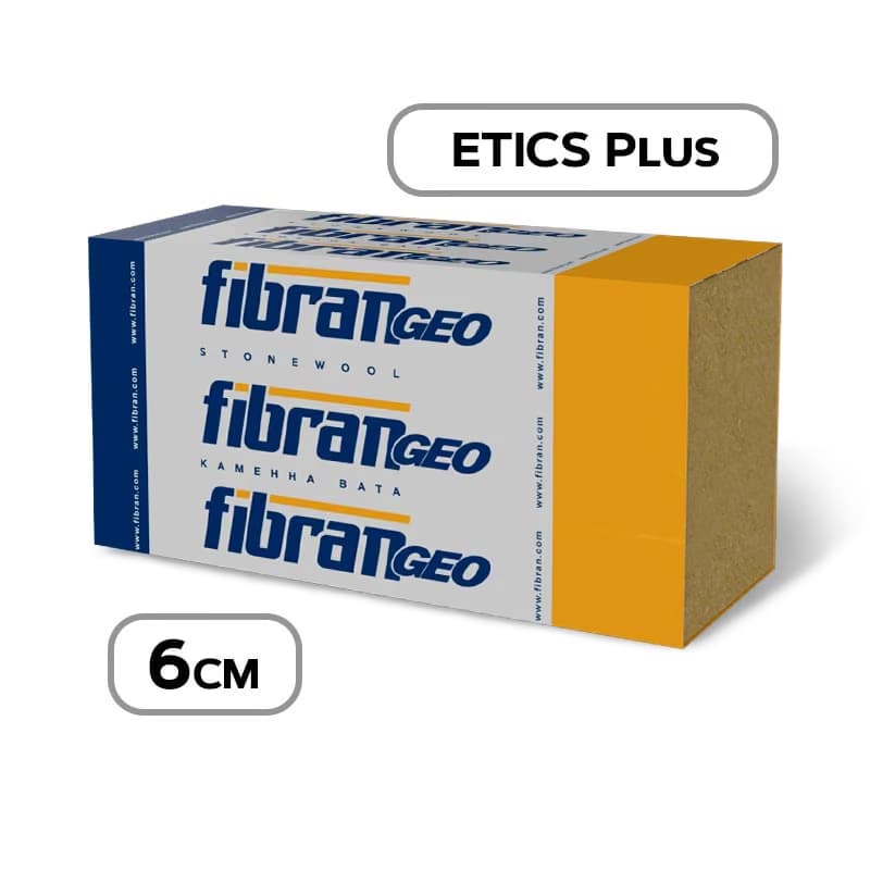 Фасадна вата FIBRANgeo BP ETICS Plus 1.2х0.6 - 6см