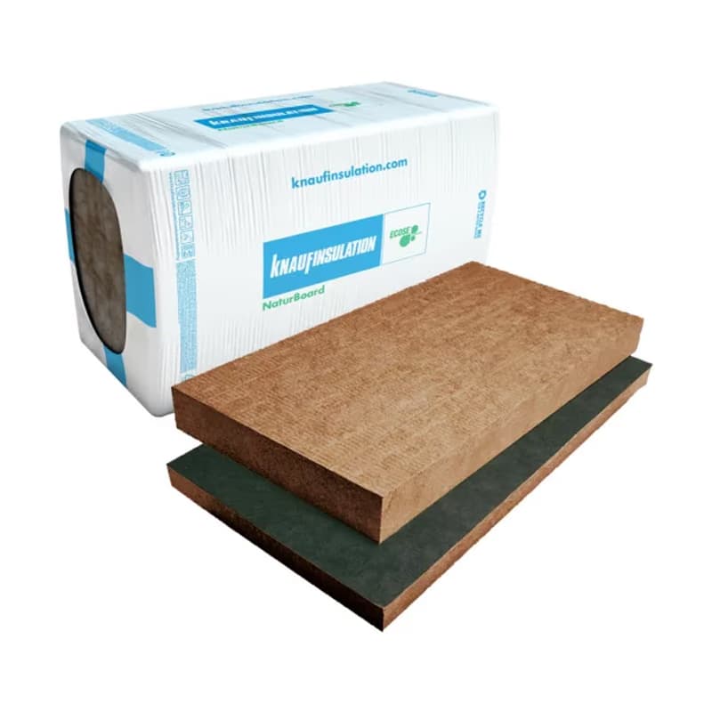Каменна вата Knauf Natur Board Ventacusto GVB 10см, 75kg/m³ с черен воал