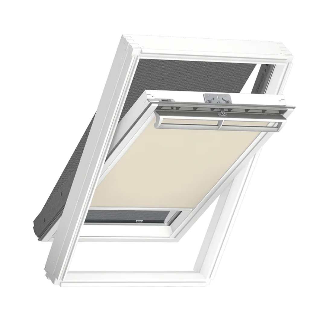 Комплект VELUX външен сенник и ролетна щора ROF MK06 78x118см, бежов 1086S