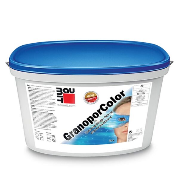 Фасадна боя BAUMIT GranoporColor, 14л, професионална