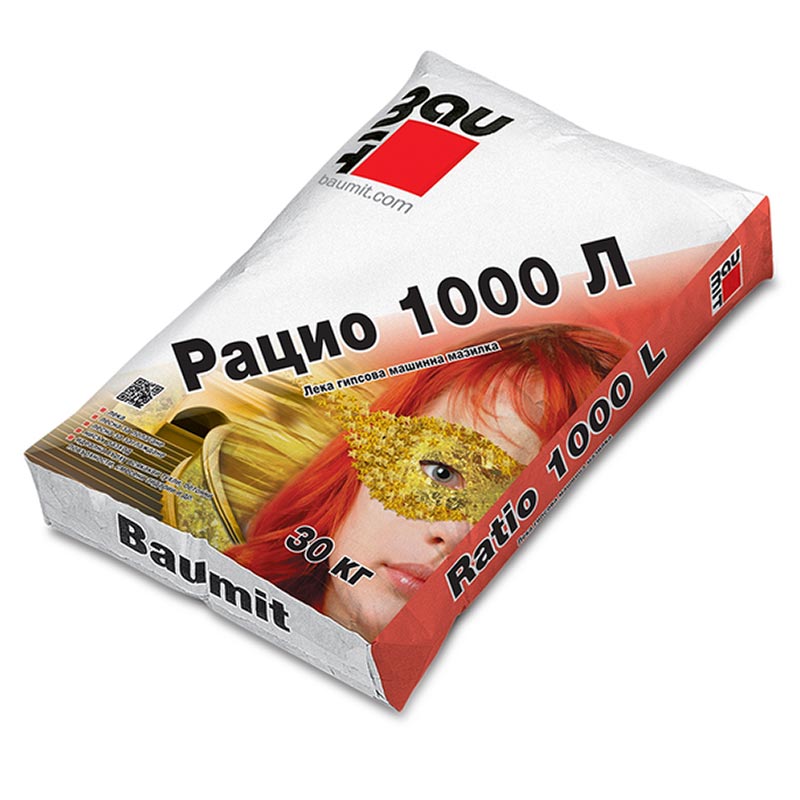 bm00224_2.jpg Гипсова лека машинна мазилка BAUMIT Ratio 1000 L, 30кг - Image 1