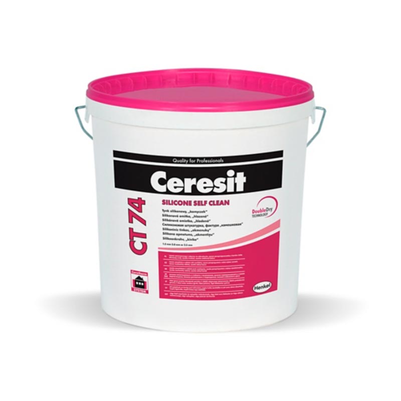 cer111117_1.jpg Силиконова мазилка CERESIT CT74 25кг, 1.5мм за фасади - Image 1