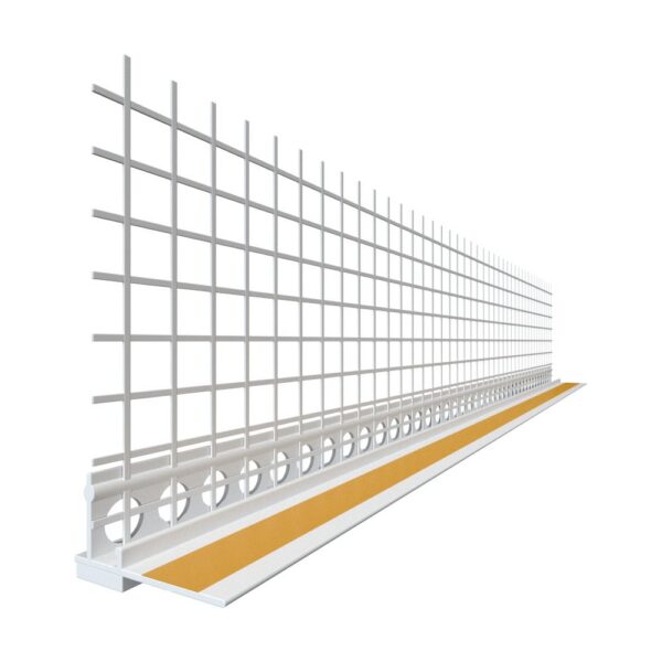PVC завършващ  профил с армираща мрежа Knauf за дограма 6/2.6м