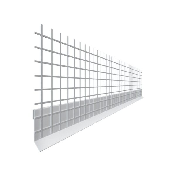 Цокълен профил PVC армираща мрежа Knauf 100мм/2.5м