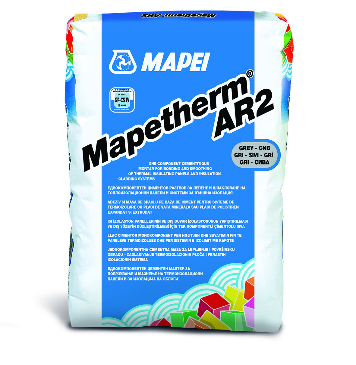 mp7343225.jpg Лепило и шпакловка за топлоизолация Mapei Mapetherm AR2 - 25 кг - Image 1