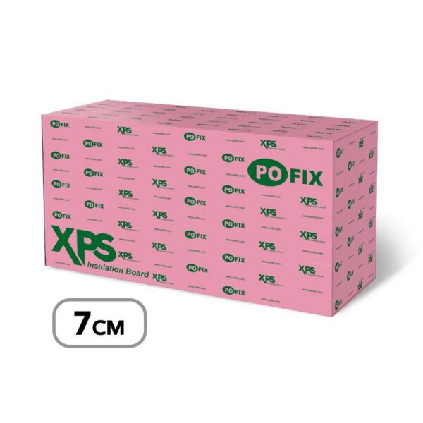 Топлоизолационни плочи от екструдиран полистирол POFIX 1.25х0.6 - 7см.