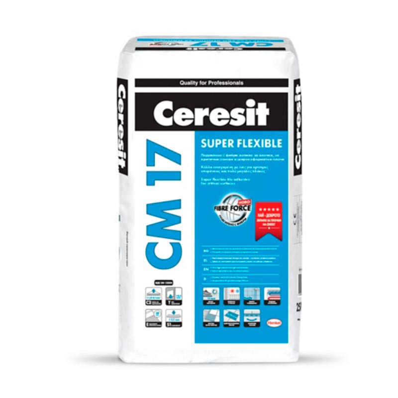 products-9892.jpg CERESIT СМ 17 ЛЕПИЛО СУПЕР ГЪВКАВО ЗА ПЛОЧКИ 25кг. - Image 1